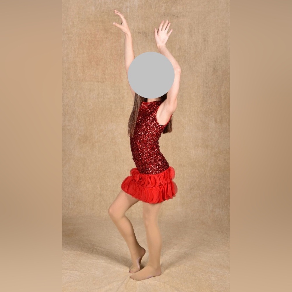 Alexandra red sequin dress dance costume - child large